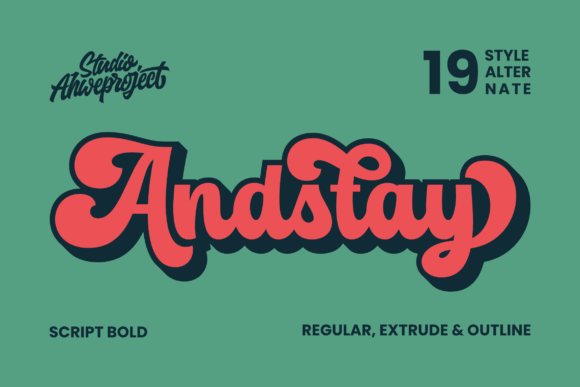Andstay: A Bold Retro Handwritten Font for Impactful Designs