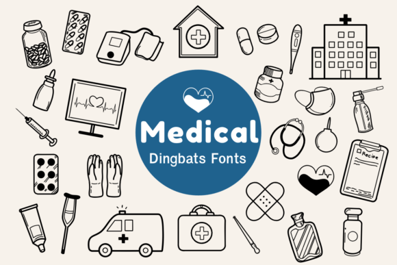 Medical: The Sketched Dingbats Font for Authentic Designs