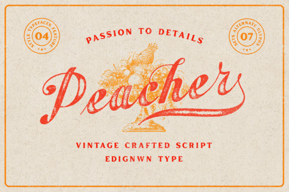 Peacher: A Retro Handwritten Font for Authentic Branding