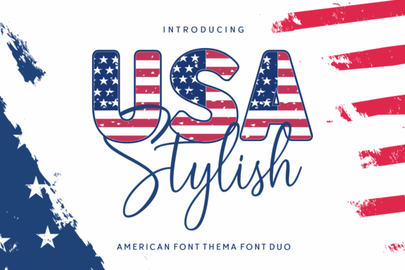 USA Stylish: A Patriotic Typeface for Bold Designs